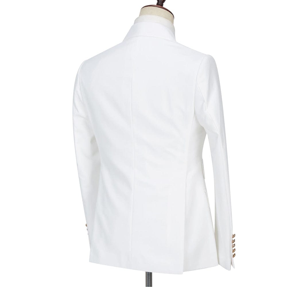 ceehuteey Men's 2 Pieces Double Breasted Slim Fit Peak Lapel Gent Suit (Blazer+Pants)