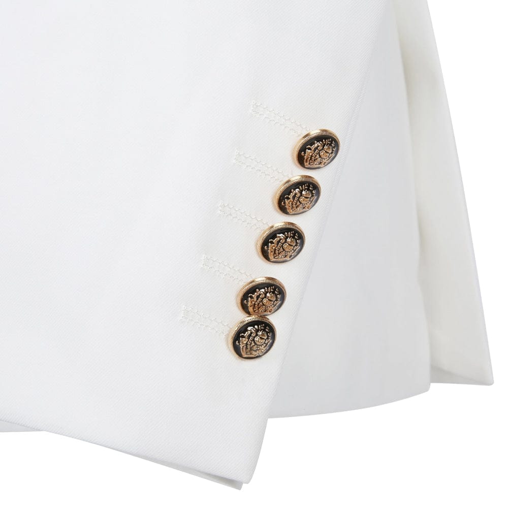 ceehuteey Men's 2 Pieces Double Breasted Slim Fit Peak Lapel Gent Suit (Blazer+Pants)