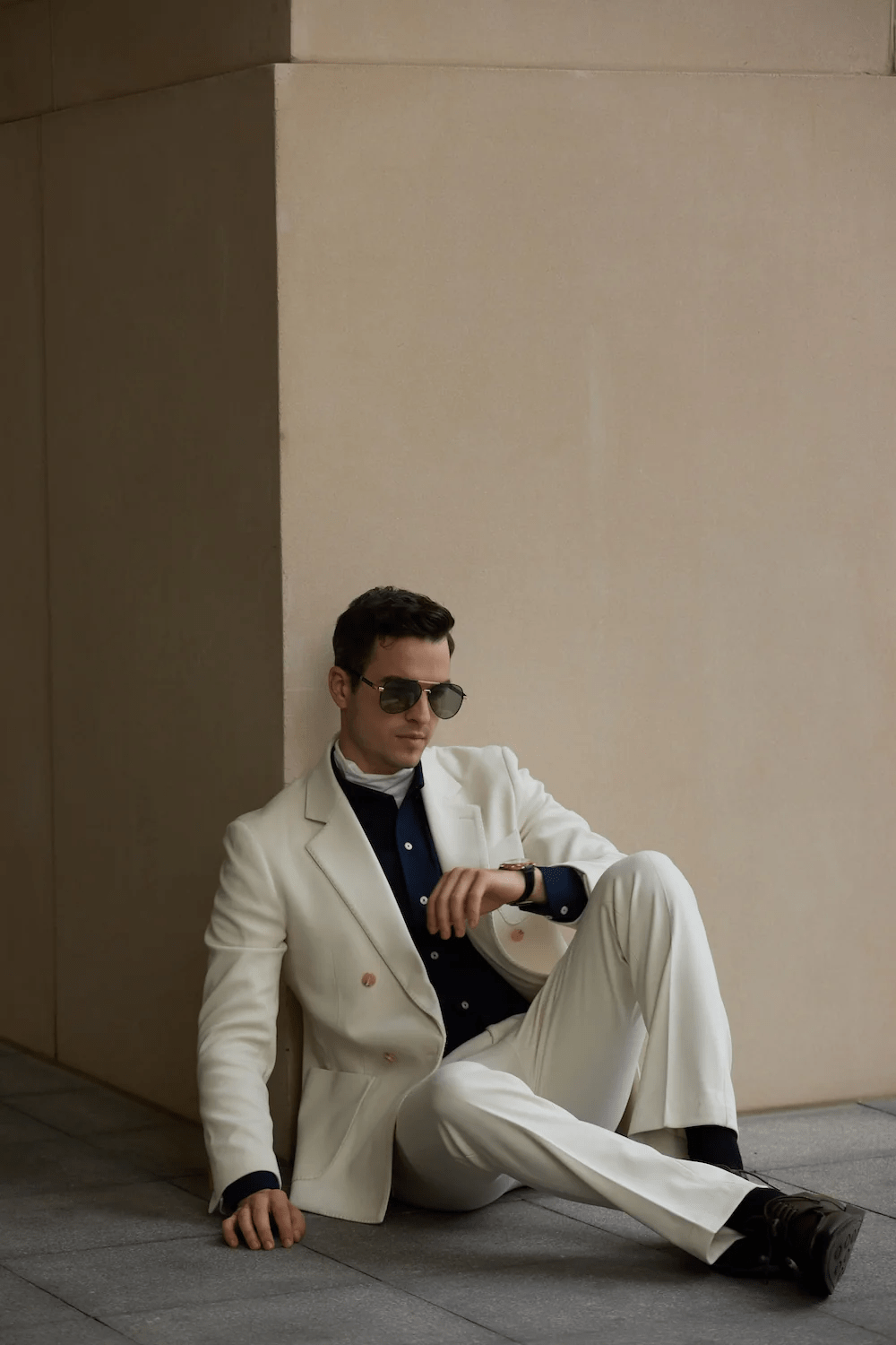 ceehuteey Men's 2 Pieces Fashion Formal Notch Lapel Suit (Blazer+Pants)