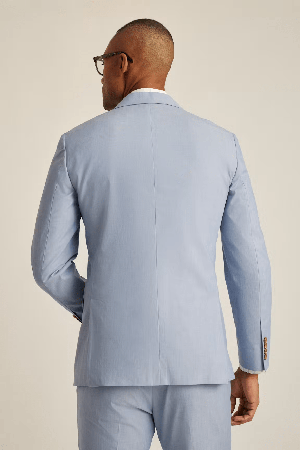 ceehuteey Men's 2 Pieces Iight Blue Casual Fashion Notch Lapel Multiple Occasions Suit (Blazer+Pants)