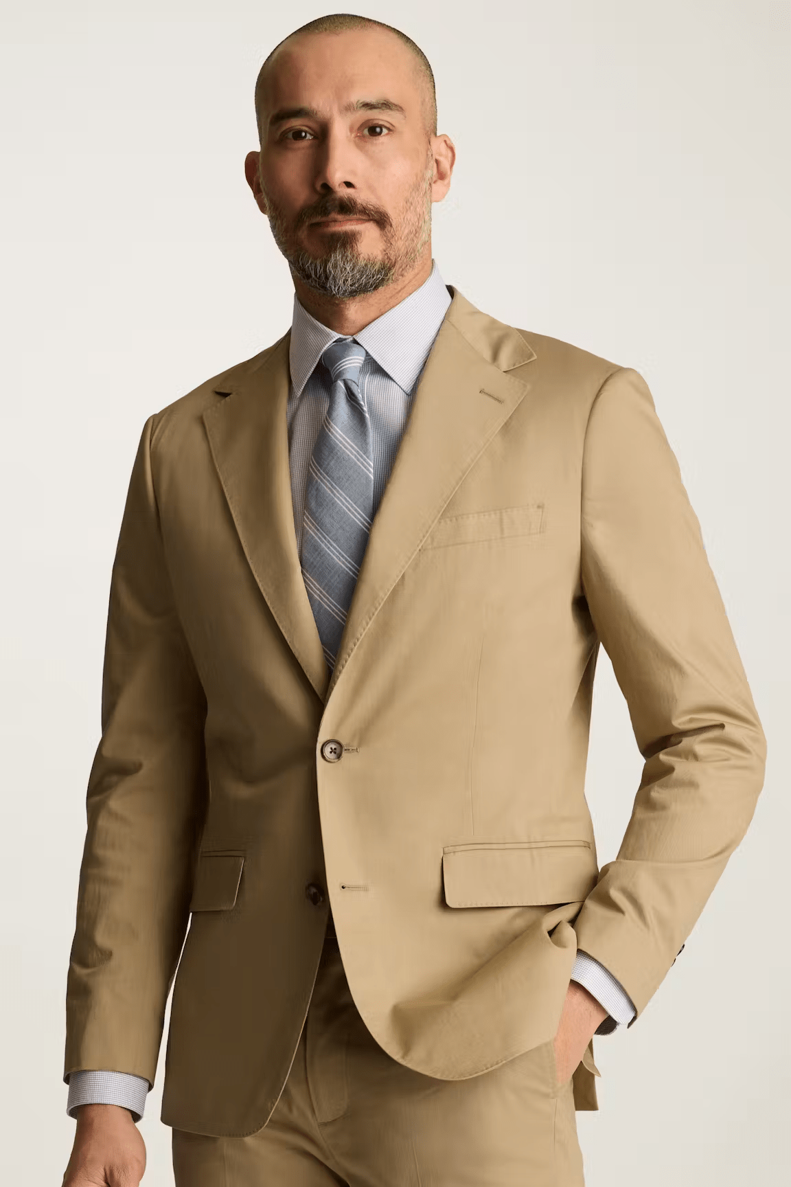 ceehuteey Men's 2 Pieces Khaki Casual Fashion Notch Lapel Suit (Blazer+Pants)