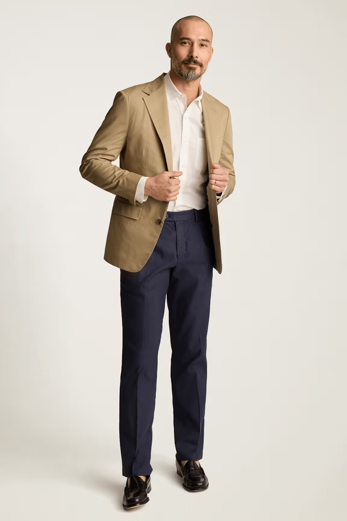 ceehuteey Men's 2 Pieces Khaki Casual Fashion Notch Lapel Suit (Blazer+Pants)