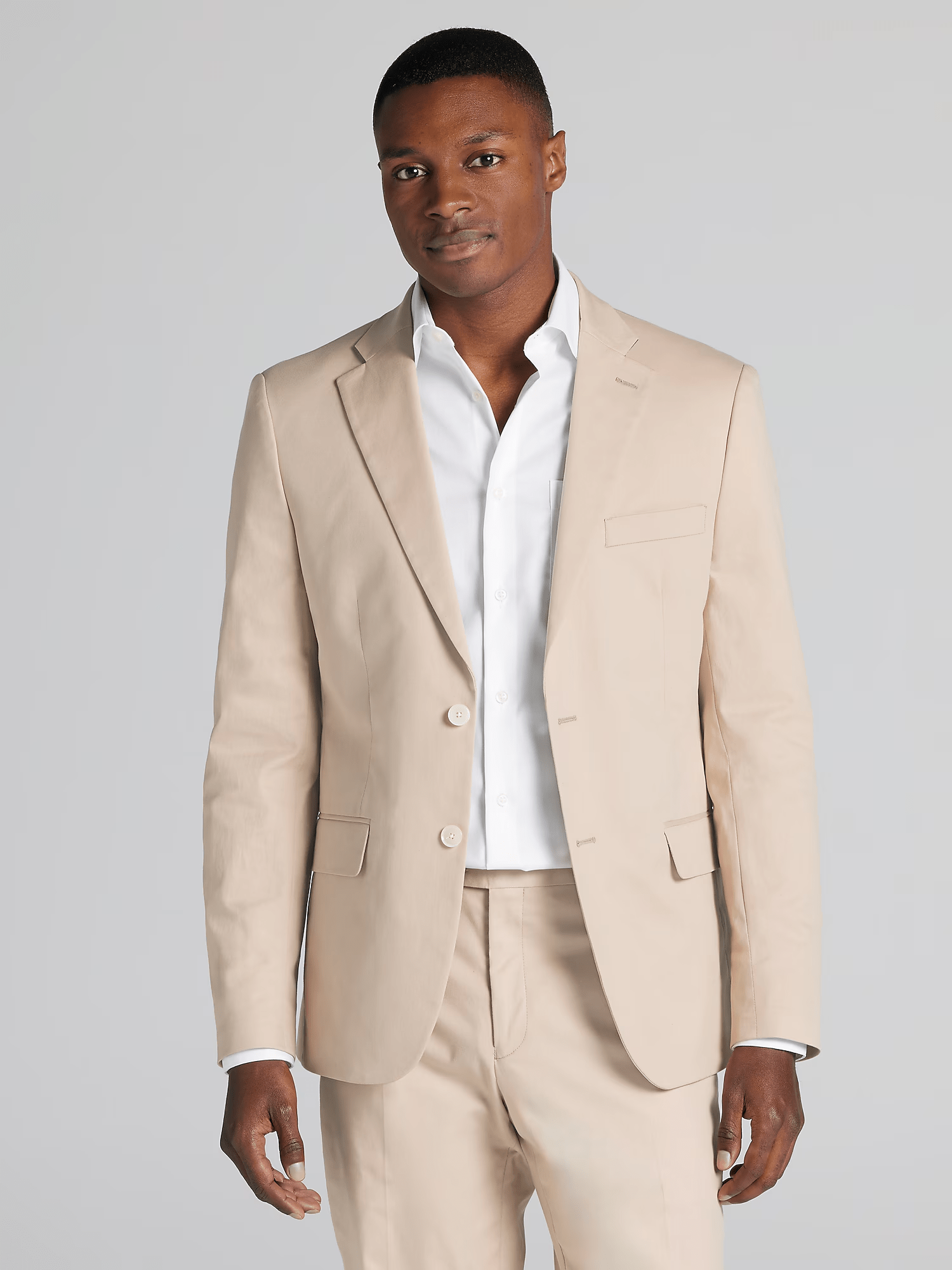 ceehuteey Men's 2 Pieces Leisure Casual Linen Cotton Notch Lapel Mens Suit (Blazer+Pants)