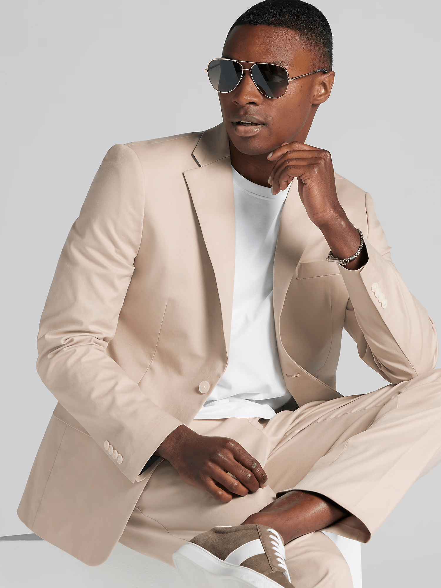 ceehuteey Men's 2 Pieces Leisure Casual Linen Cotton Notch Lapel Mens Suit (Blazer+Pants)