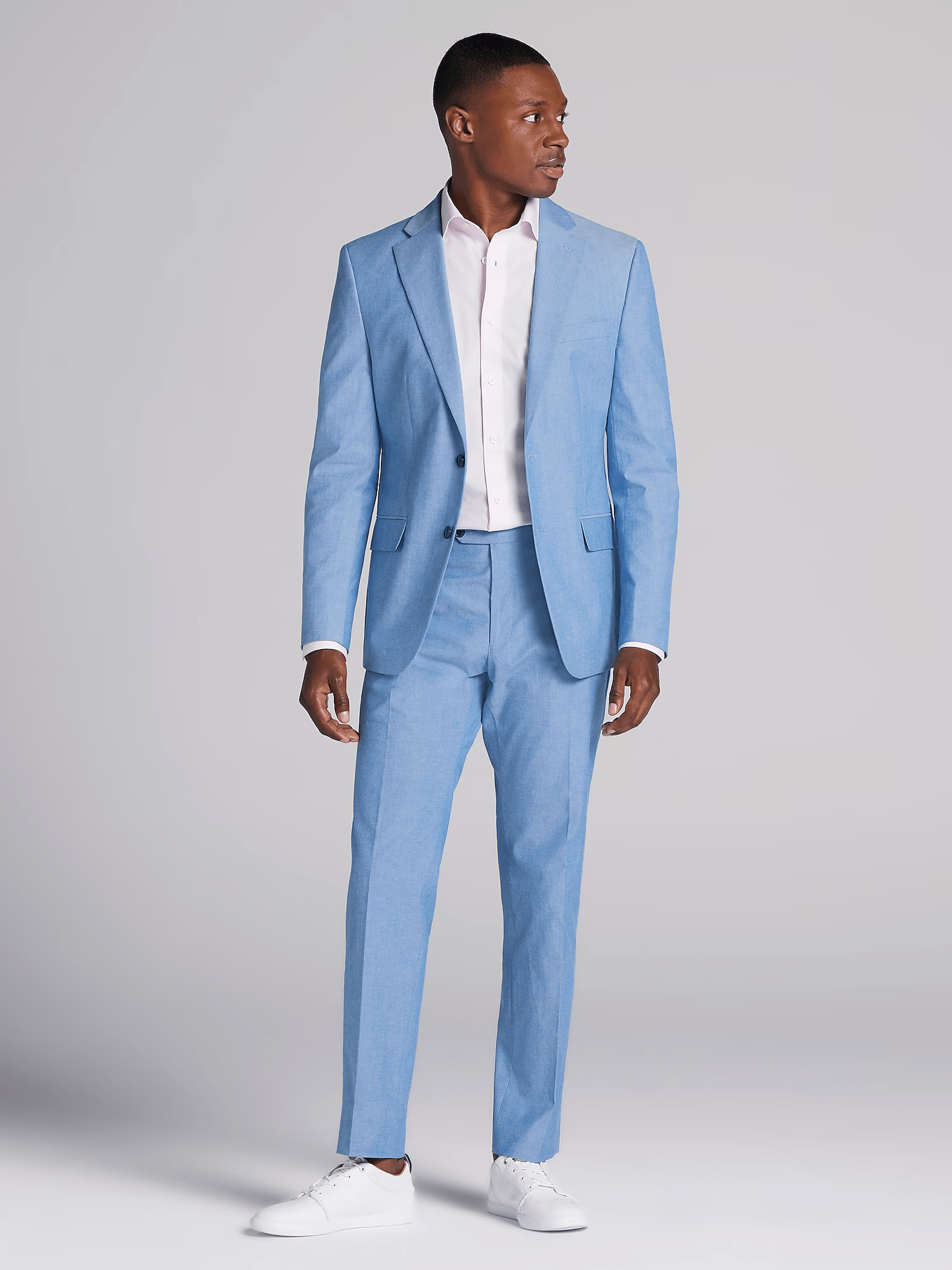 ceehuteey Men's 2 Pieces Leisure Casual Linen Cotton Notch Lapel Mens Suit (Blazer+Pants)