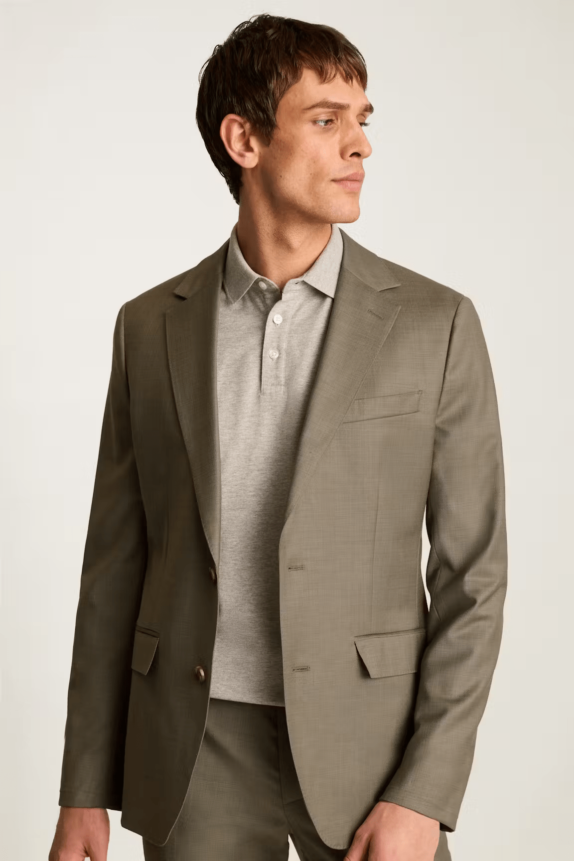 ceehuteey Men's 2 Pieces Linen Cotton Green Business Notch Lapel Suit (Blazer+Pants)