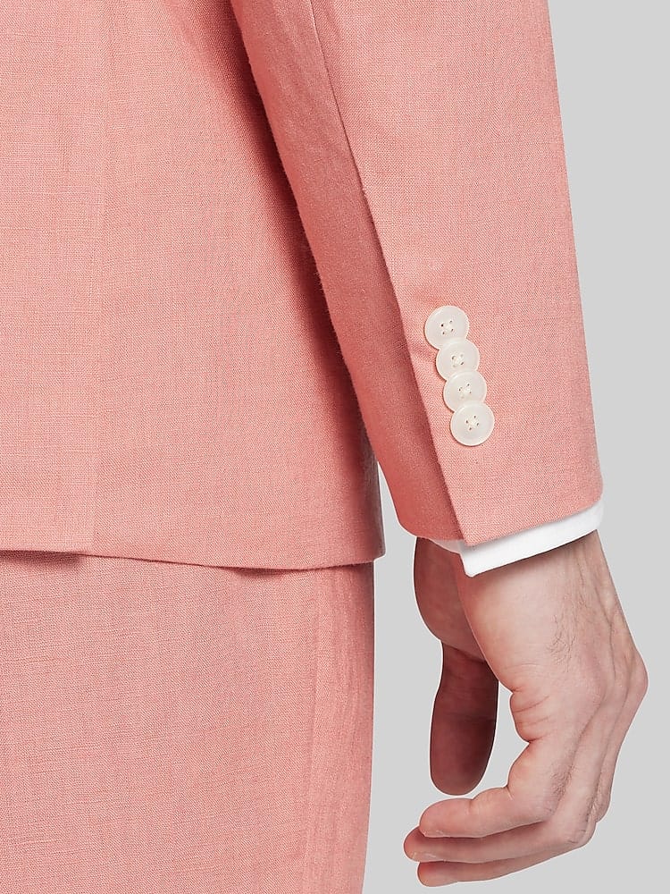 ceehuteey Men's 2 Pieces Notch Lapel Linen Cotton Leisure Mens Suit (Blazer+Pants)