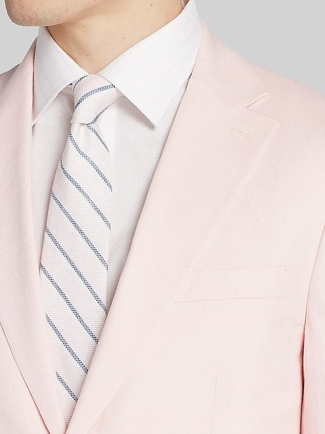 ceehuteey Men's 2 Pieces Notch Lapel Linen Cotton Leisure Mens Suit (Blazer+Pants)