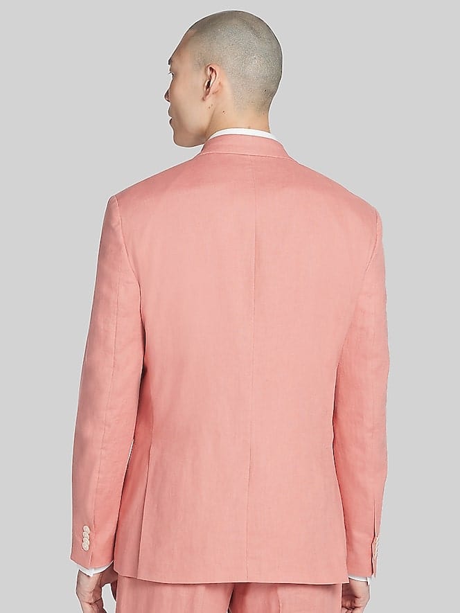 ceehuteey Men's 2 Pieces Notch Lapel Linen Cotton Leisure Mens Suit (Blazer+Pants)