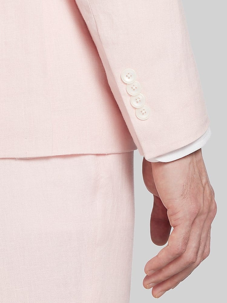 ceehuteey Men's 2 Pieces Notch Lapel Linen Cotton Leisure Mens Suit (Blazer+Pants)