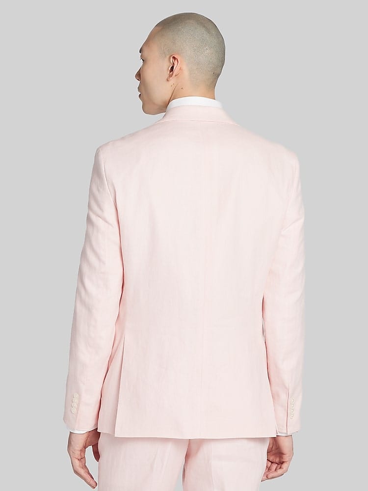 ceehuteey Men's 2 Pieces Notch Lapel Linen Cotton Leisure Mens Suit (Blazer+Pants)