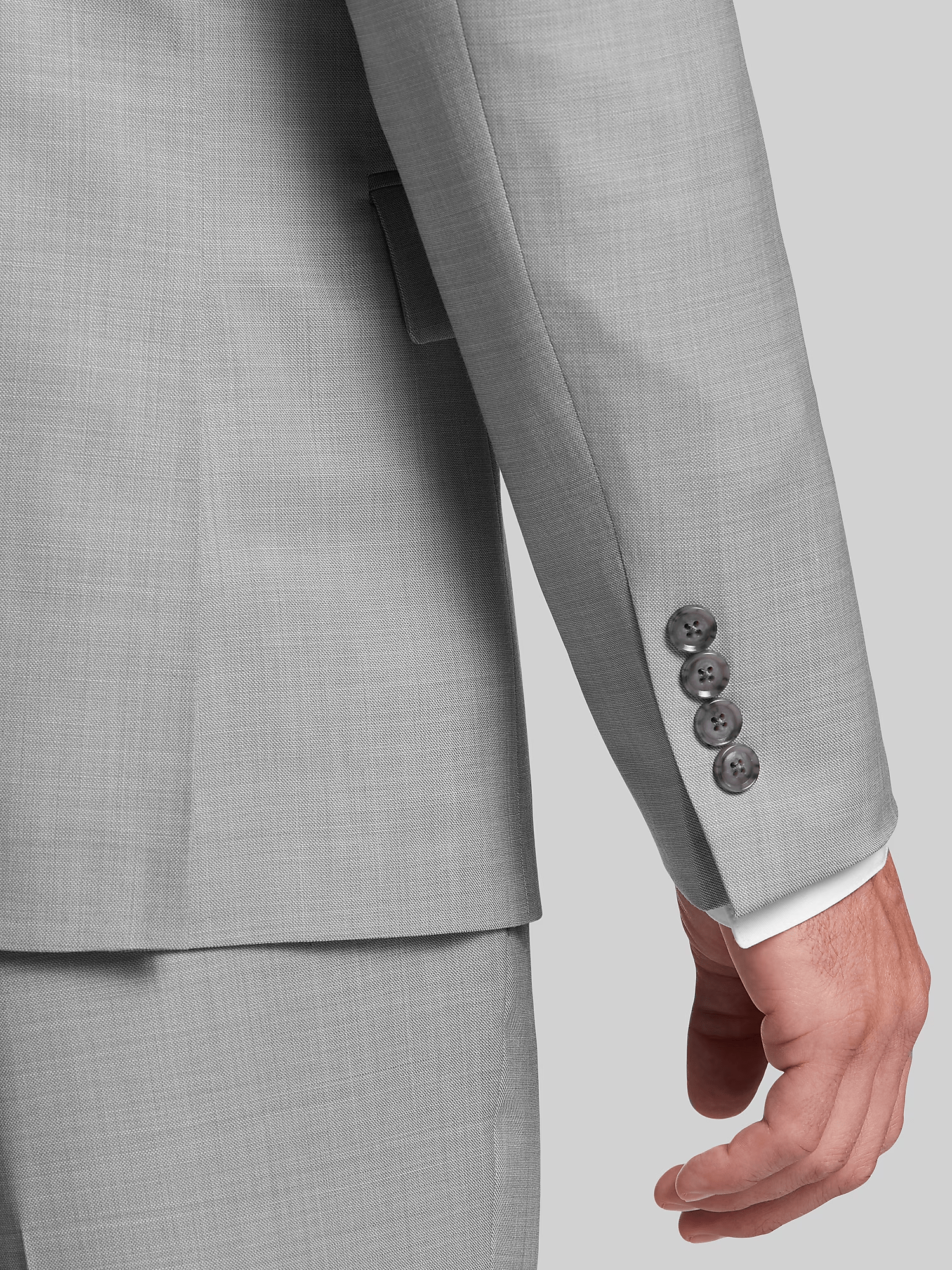 ceehuteey Men's 2 Pieces  Notch Lapel Linen Slim Fit Business Formal Suit