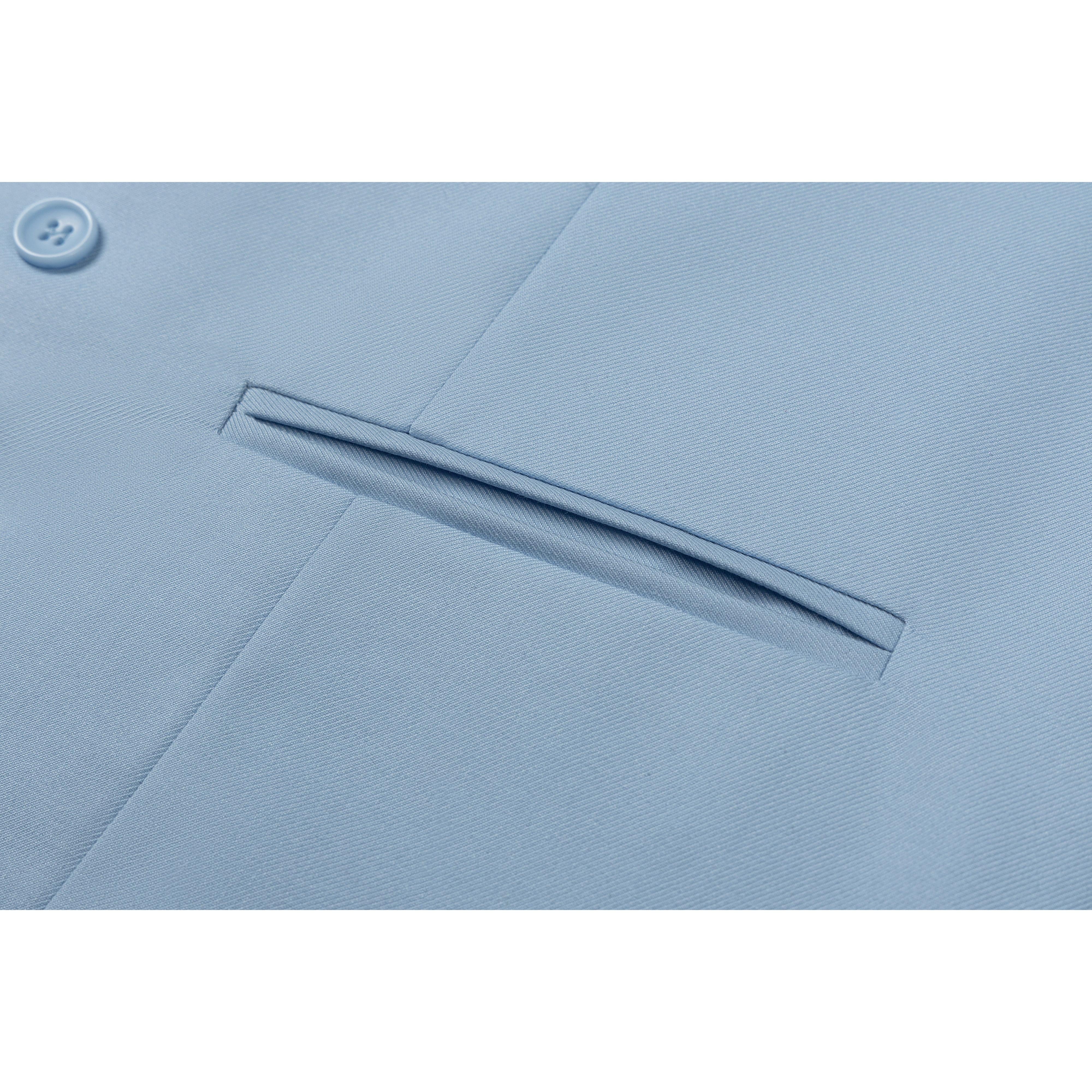 ceehuteey Men's 3 Piece Suits Slim Fit Notch Lapel Western Tuxedos (White Blazer+Vest+ Pant)