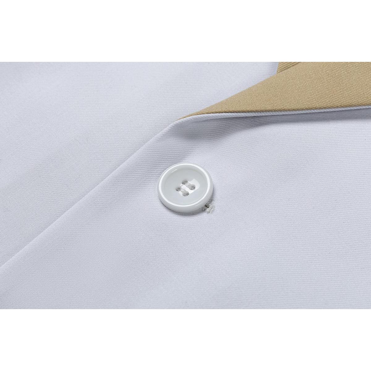 ceehuteey Men's 3 Piece Suits Slim Fit Notch Lapel Western Tuxedos (White Blazer+Vest+ Pant)