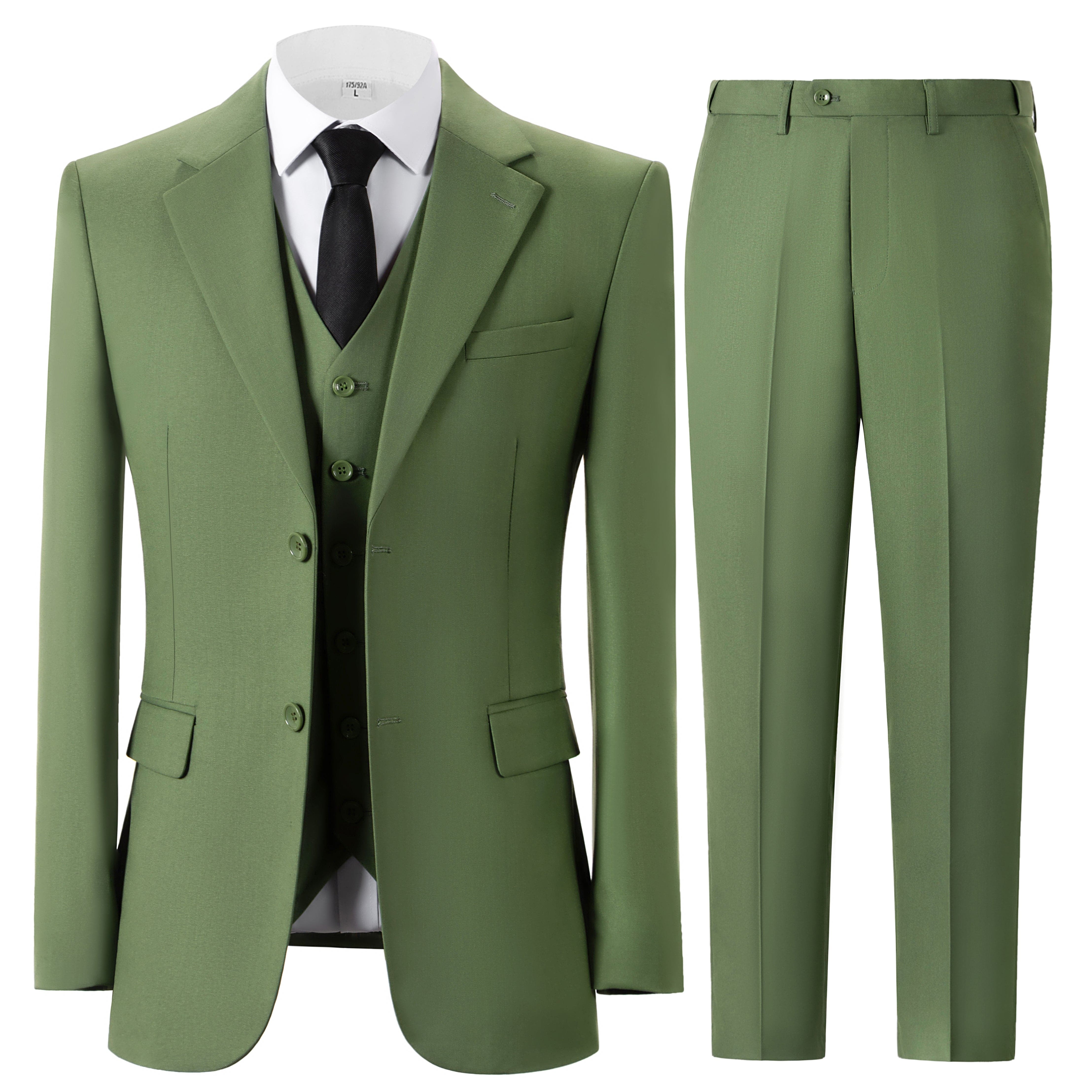 ceehuteey Men's 3 Pieces Fashion Formal Notch Lapel Mens Suit (Blazer+Pants)
