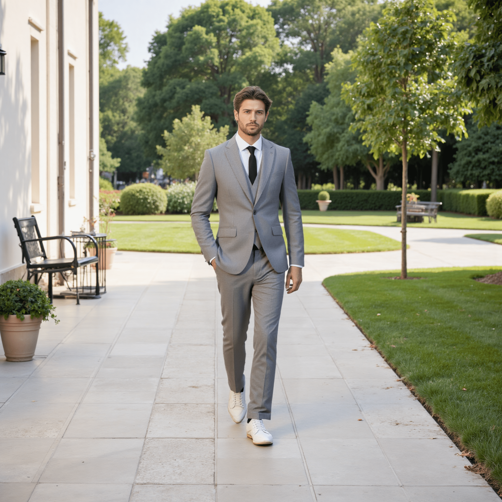 ceehuteey Men's 3 Pieces Fashion Formal Notch Lapel Mens Suit (Blazer+Pants)