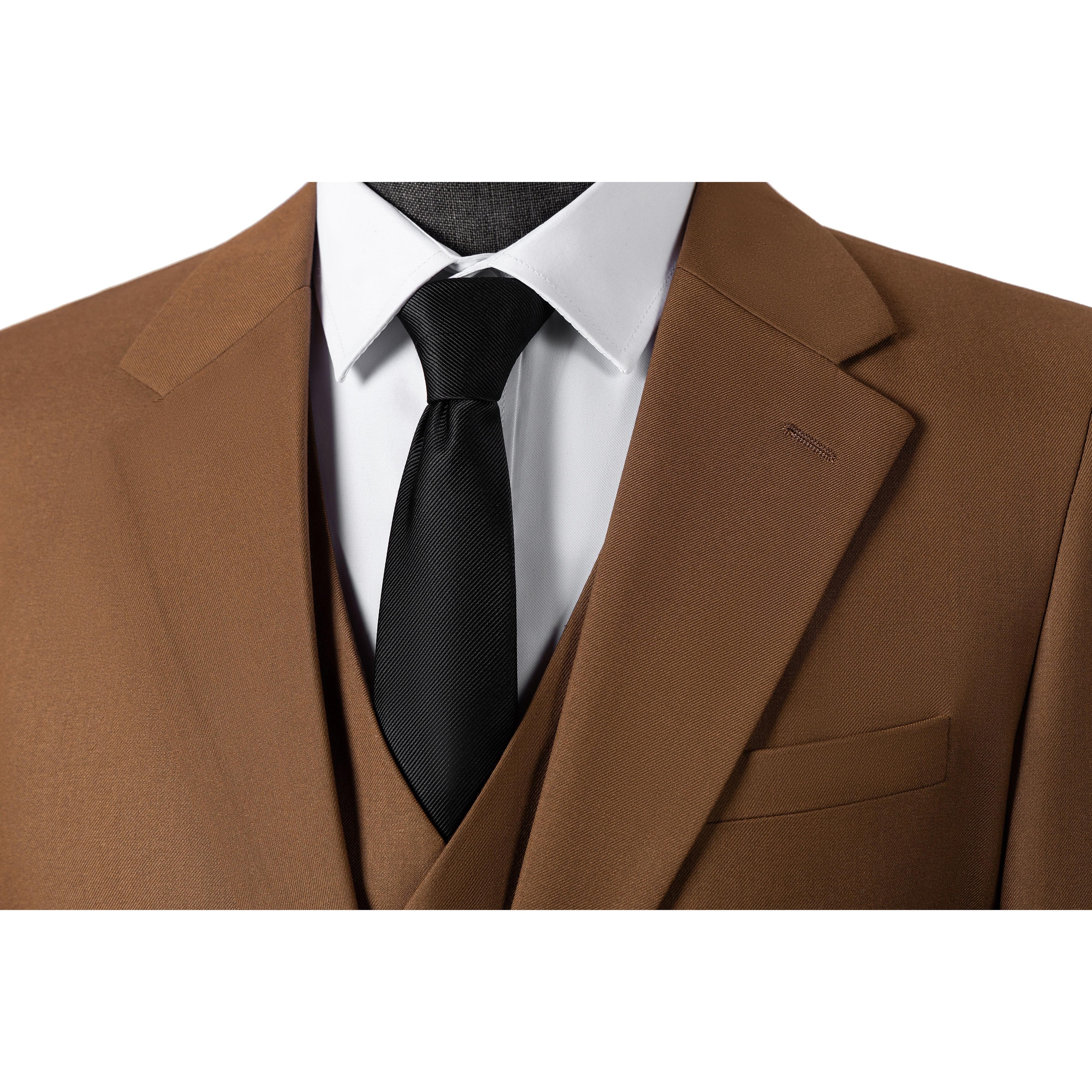 ceehuteey Men's 3 Pieces Fashion Formal Notch Lapel Mens Suit (Blazer+vest+Pants)