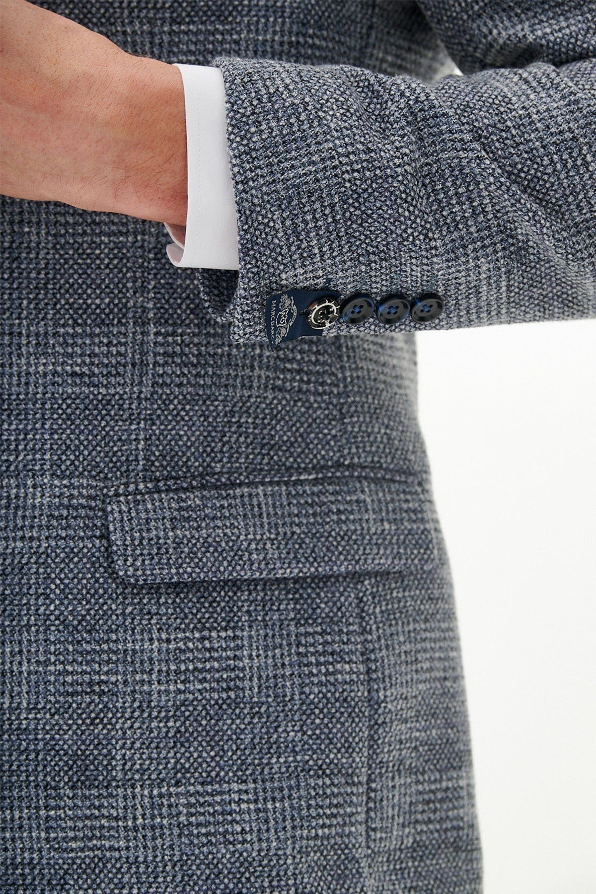 ceehuteey Men's 3 Pieces Herringbone Plaid Fashion Business Notch Lapel Mens Suit (Blazer+vest+Pants)