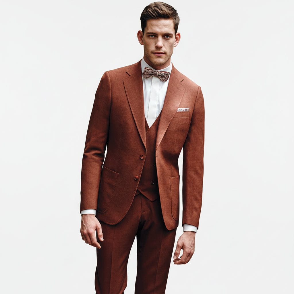 ceehuteey Men's 3 Pieces Notch Lapel Double Breasted handsome Wedding Groomsmen Tuxedos (Blazer+Vest+Pant)