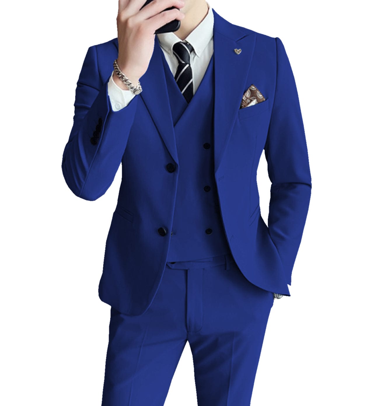 ceehuteey Men's 3 Pieces Regular Fashion Business Suit