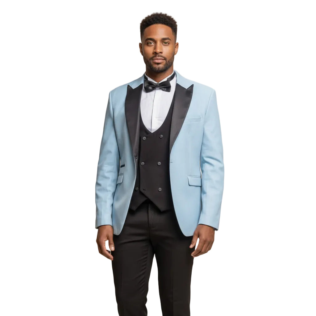 ceehuteey Men's 3 Pieces Velvet Dinner Jacket Fashion for Wedding Groomsmen Suit (Blazer+vest+Pants)