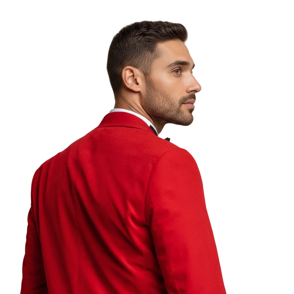 ceehuteey Men's 3 Pieces Velvet Dinner Jacket Fashion for Wedding Groomsmen Suit (Blazer+vest+Pants)