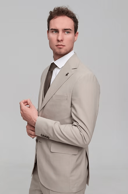 ceehuteey Men's 3 Pieces vertical striped stylish Fashion multi-scene suit (Blazer+Pants)