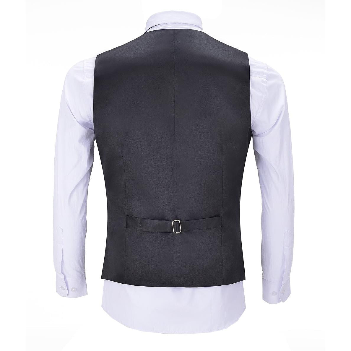 ceehuteey Men's Business Suit Vest V Neck Herringbone Dress Waistcoat