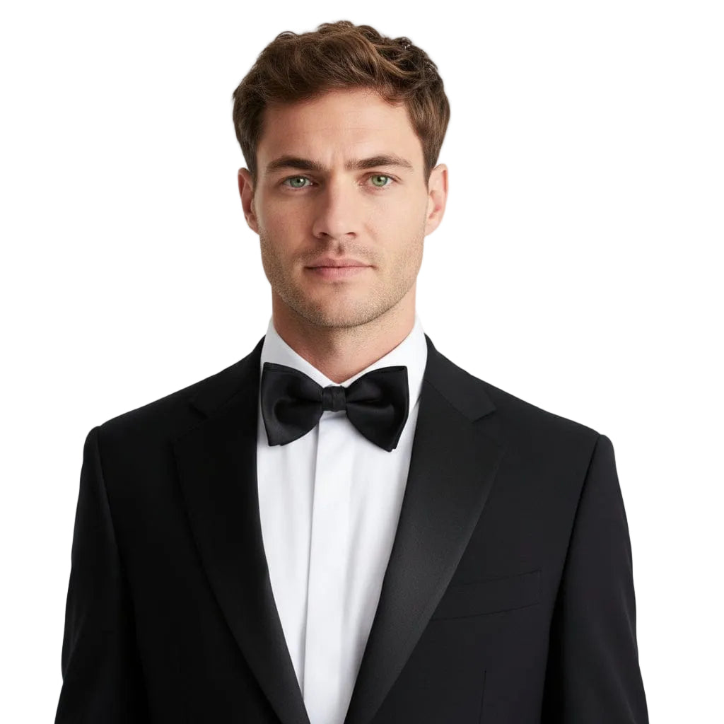 ceehuteey Men's Bussiness Black two-piece Notch Lapel Slim Fit Suit (Blazer+Pants)