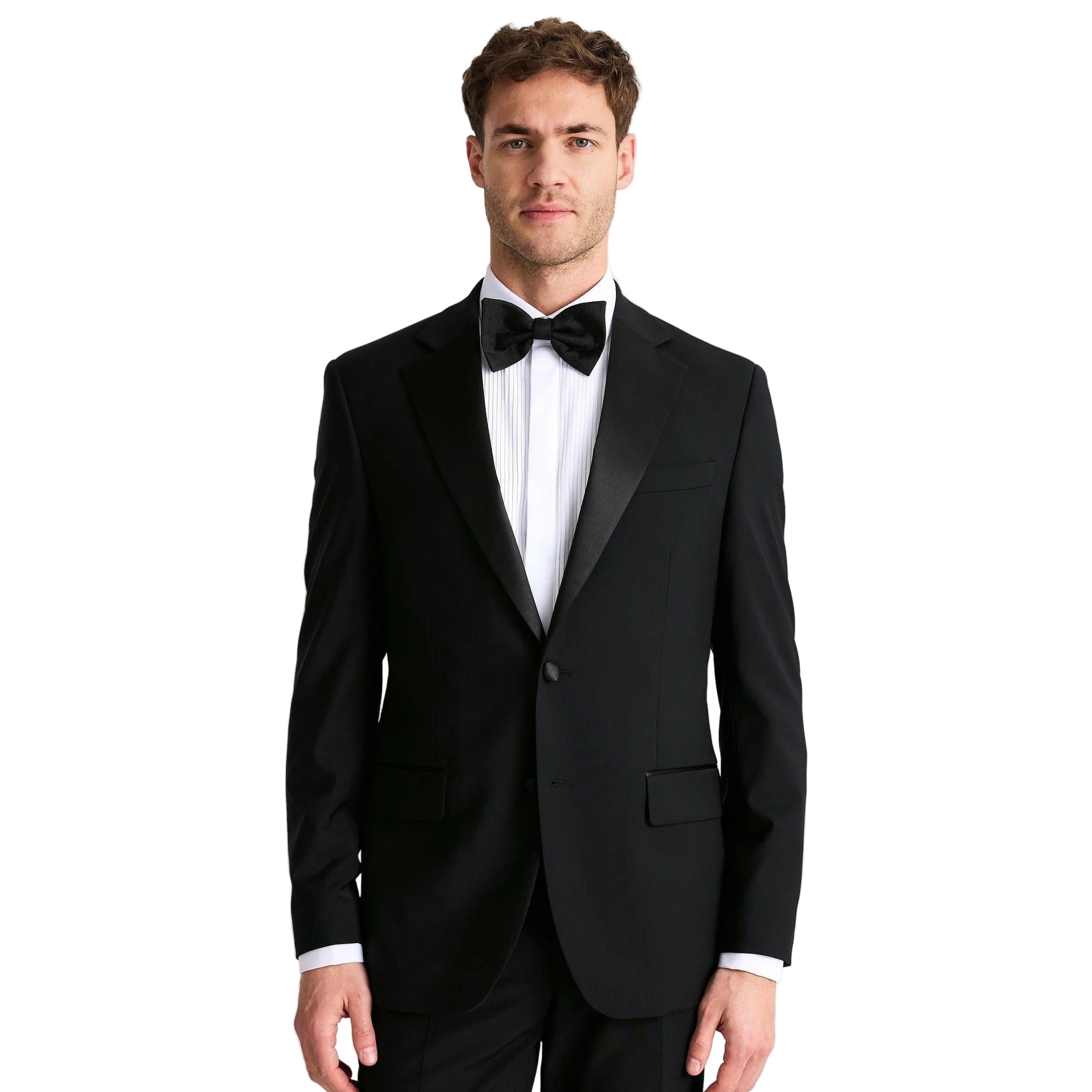 ceehuteey Men's Bussiness Black two-piece Notch Lapel Slim Fit Suit (Blazer+Pants)