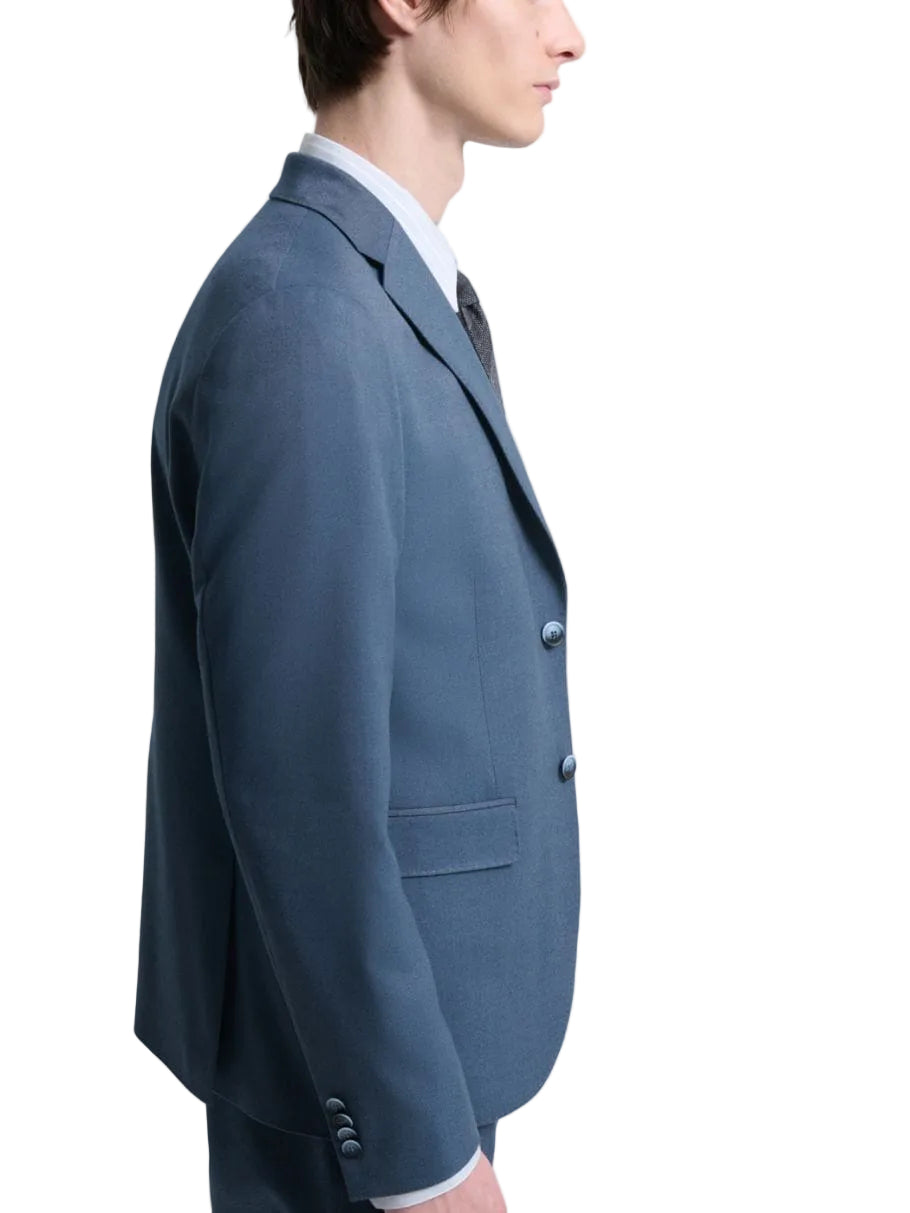 ceehuteey Men's Bussiness Blue two-piece Notch Lapel Elite Suit (Blazer+Pants)