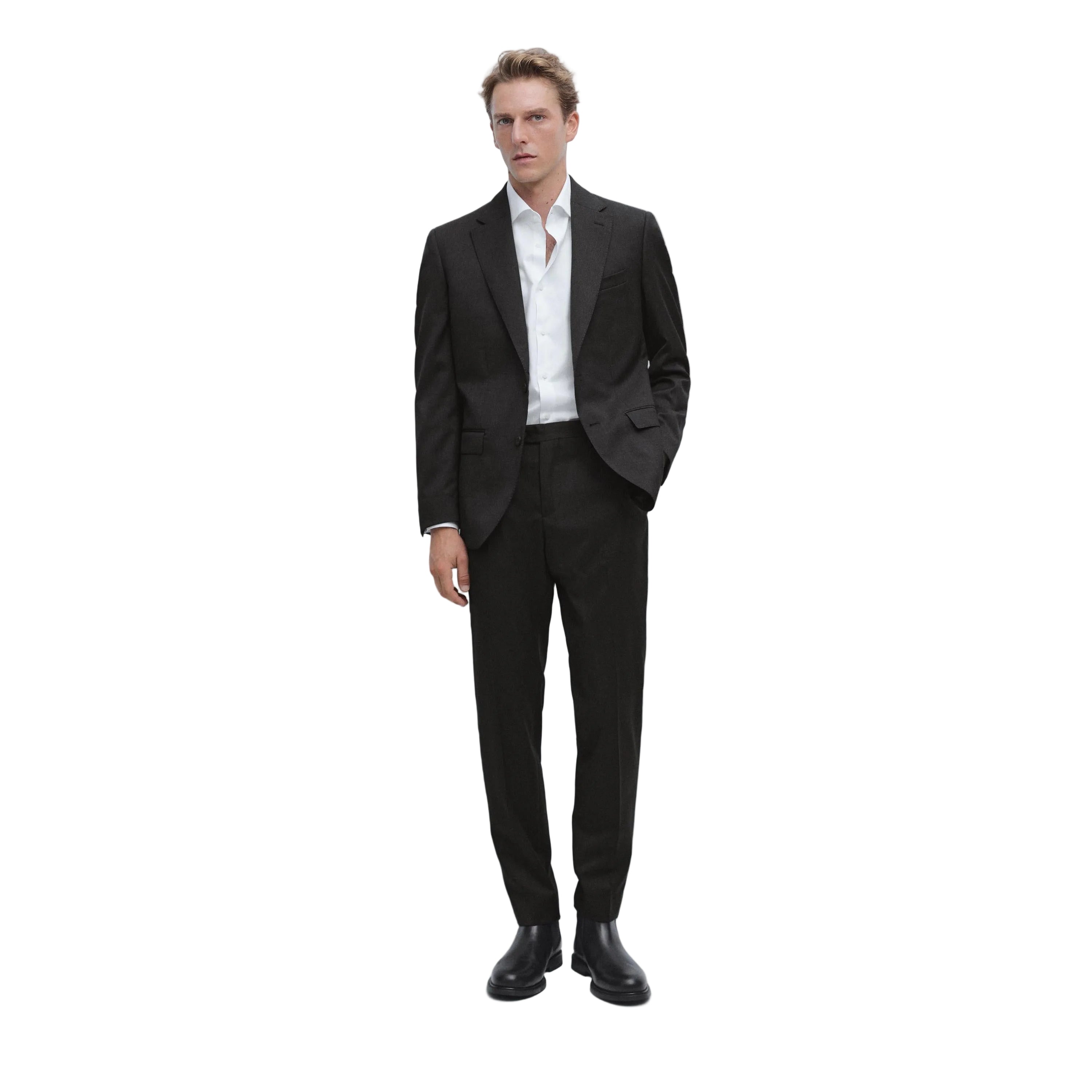 ceehuteey Men's Bussiness two-piece Notch Lapel Slim Fit Suit (Blazer+Pants)