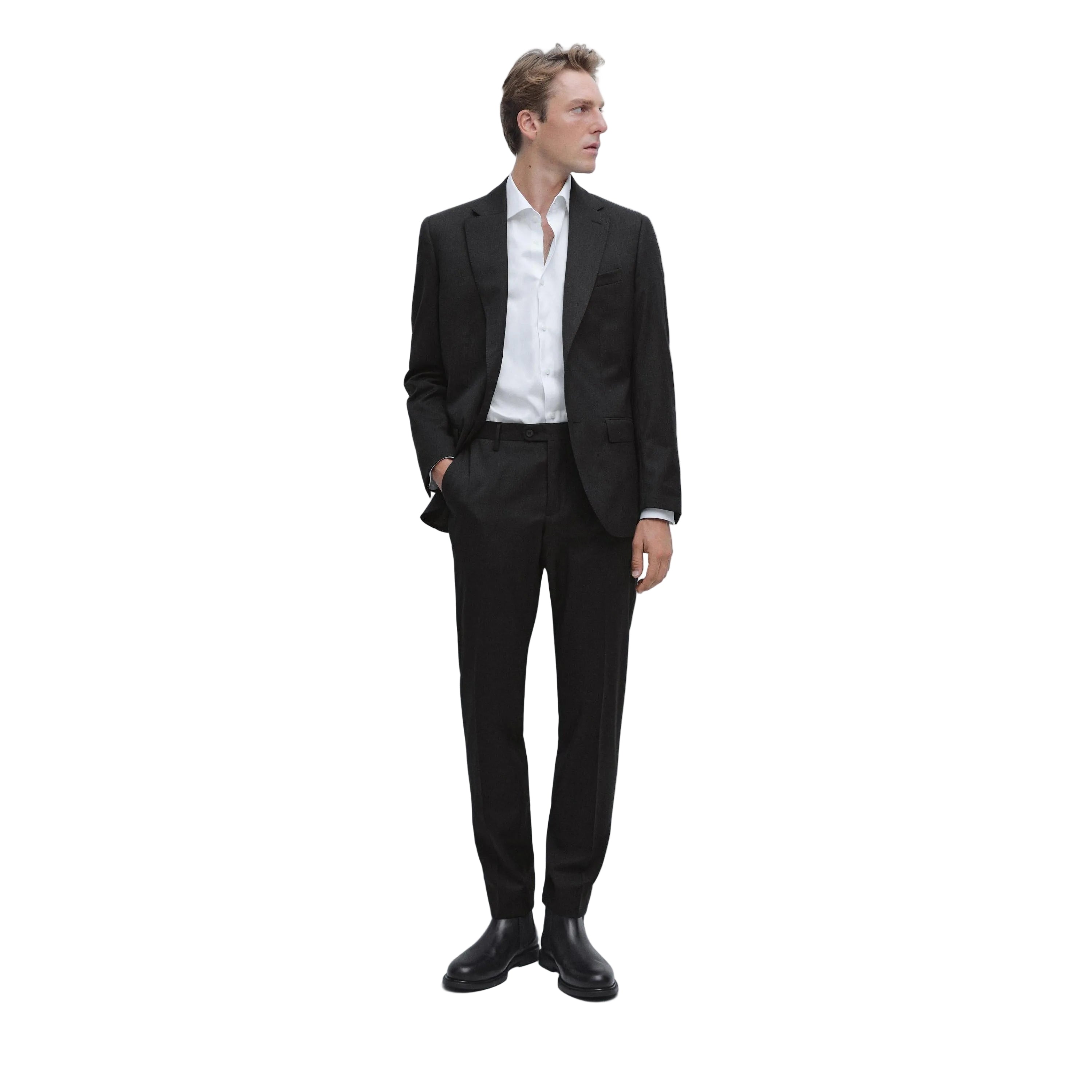 ceehuteey Men's Bussiness two-piece Notch Lapel Slim Fit Suit (Blazer+Pants)