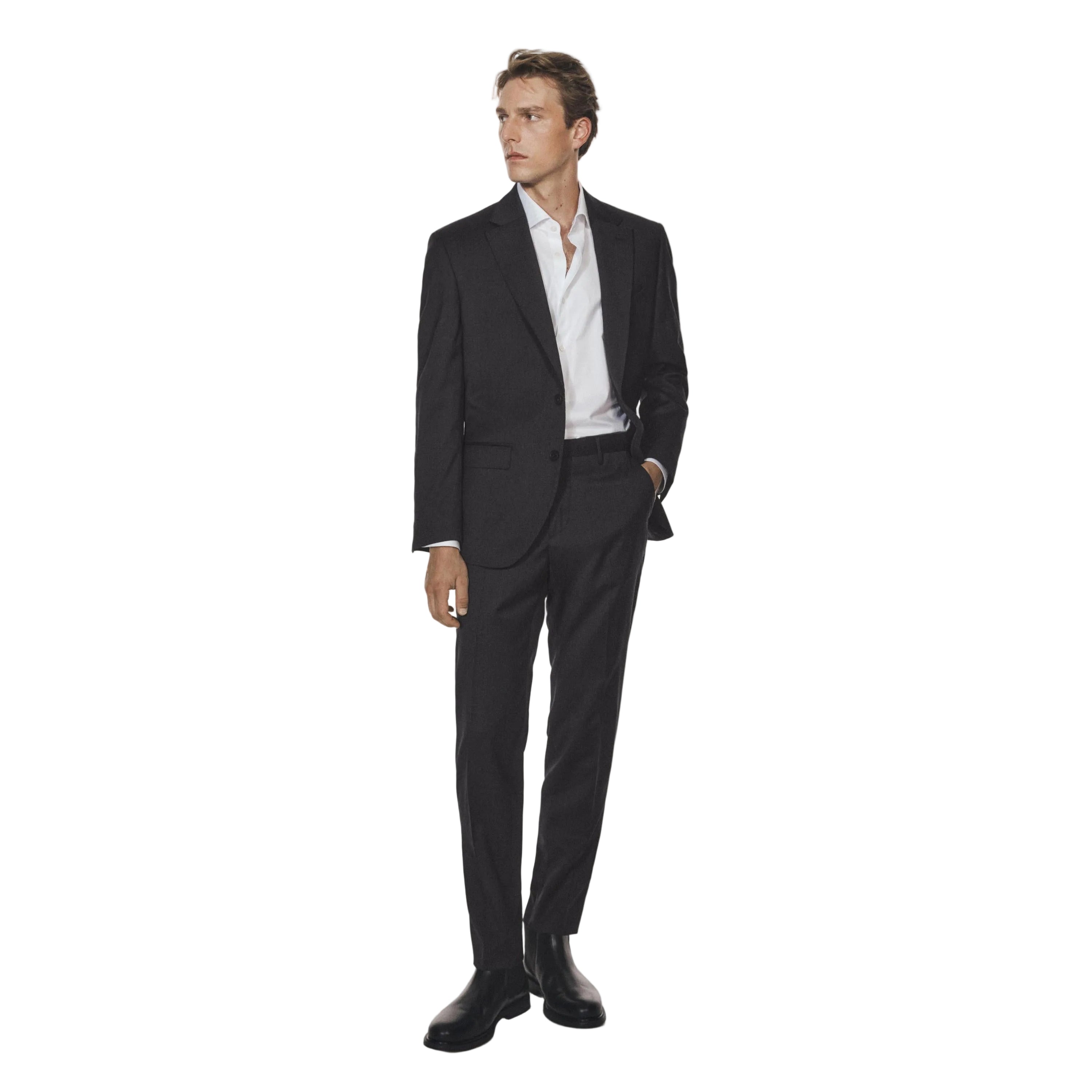 ceehuteey Men's Bussiness two-piece Notch Lapel Slim Fit Suit (Blazer+Pants)