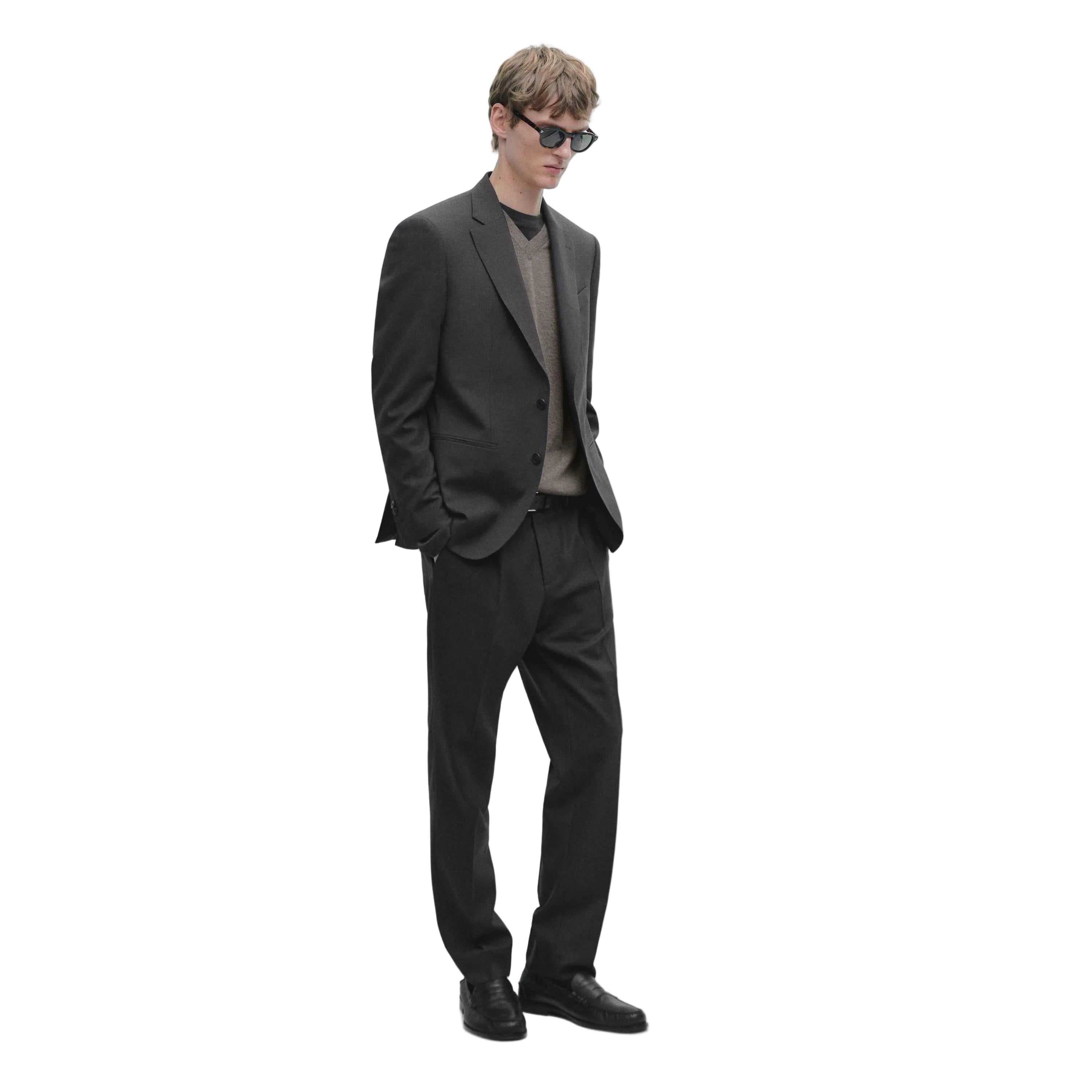 ceehuteey Men's Bussiness two-piece Notch Lapel Slim Fit Suit (Blazer+Pants)