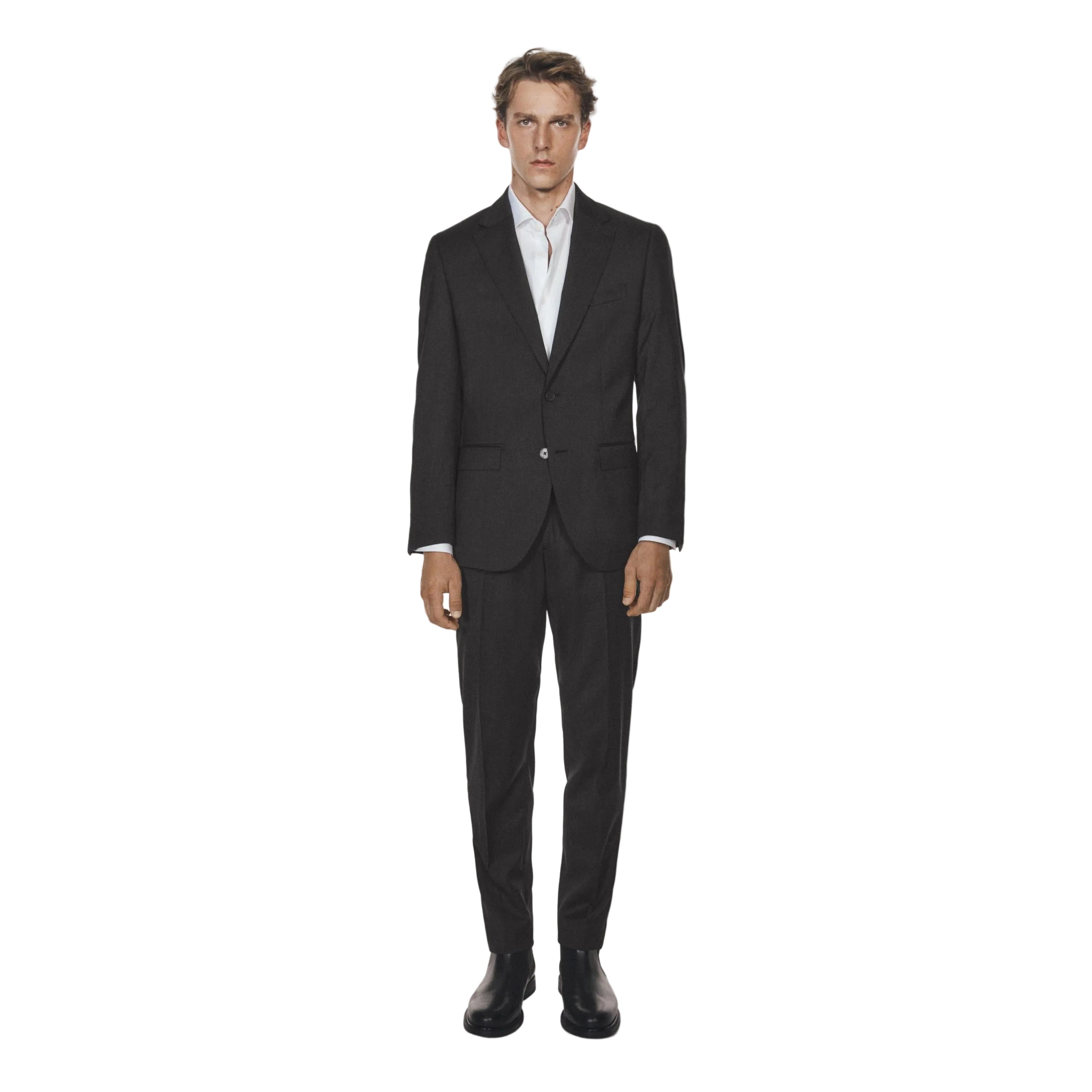 ceehuteey Men's Bussiness two-piece Notch Lapel Slim Fit Suit (Blazer+Pants)