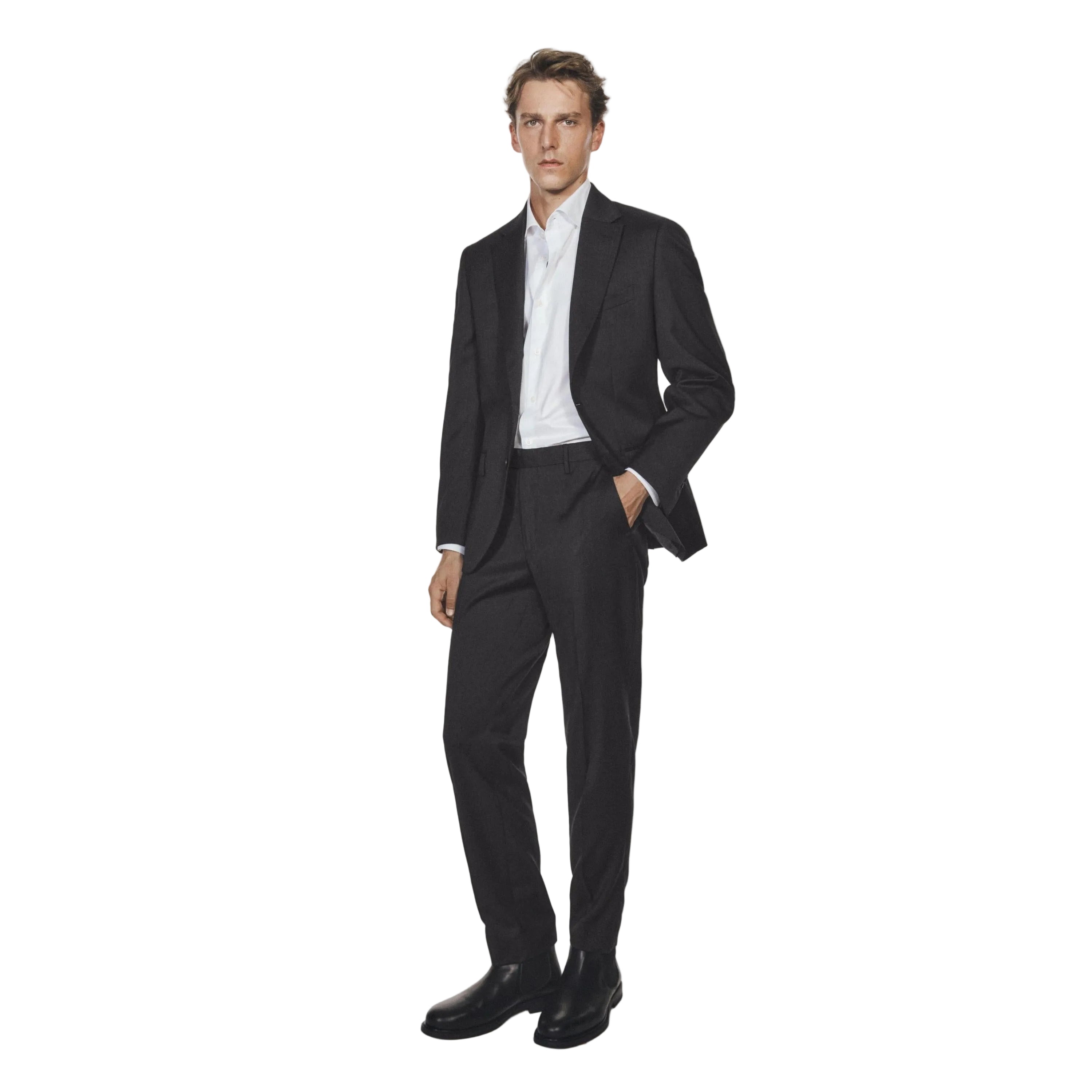 ceehuteey Men's Bussiness two-piece Notch Lapel Slim Fit Suit (Blazer+Pants)