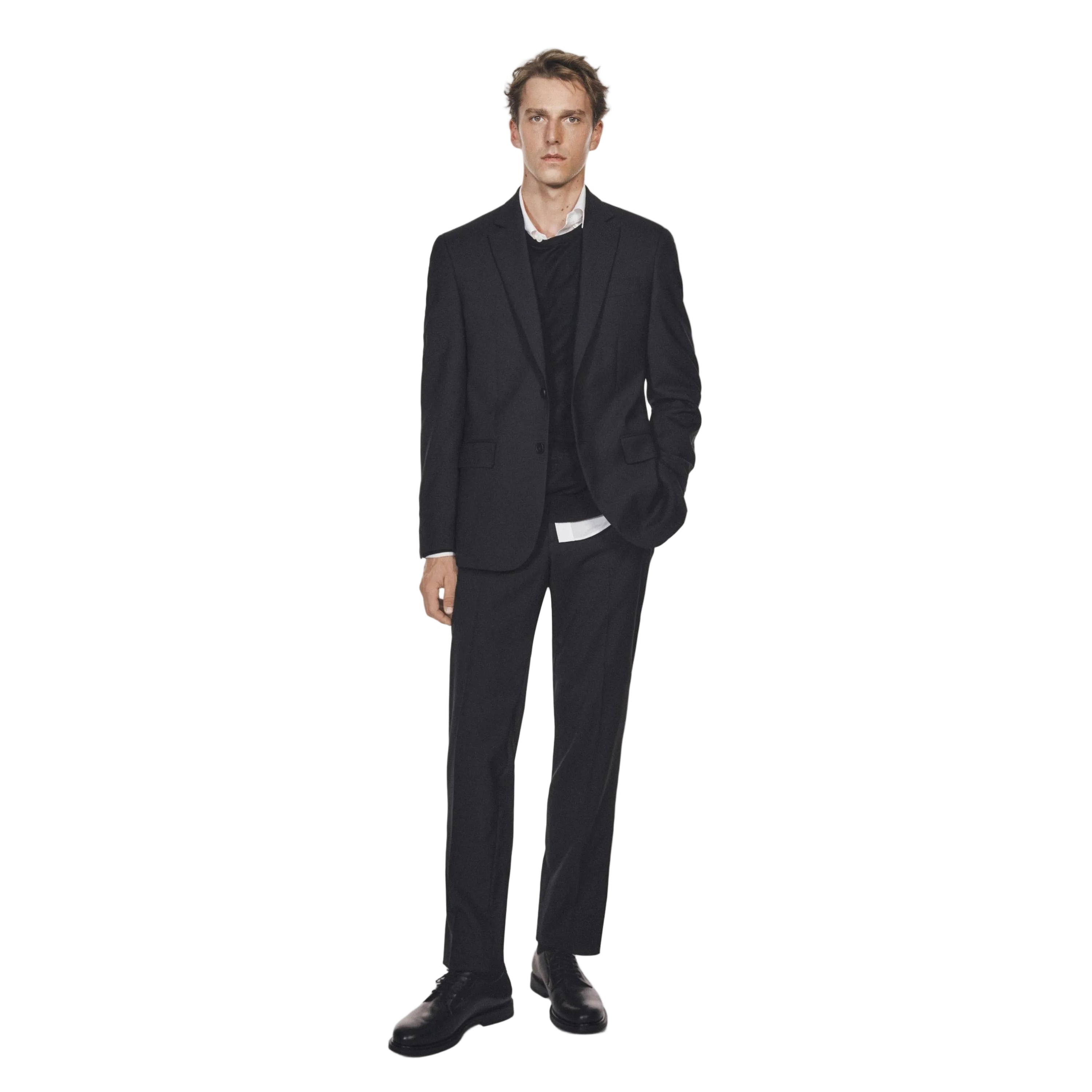 ceehuteey Men's Bussiness two-piece Notch Lapel Slim Fit Suit (Blazer+Pants)