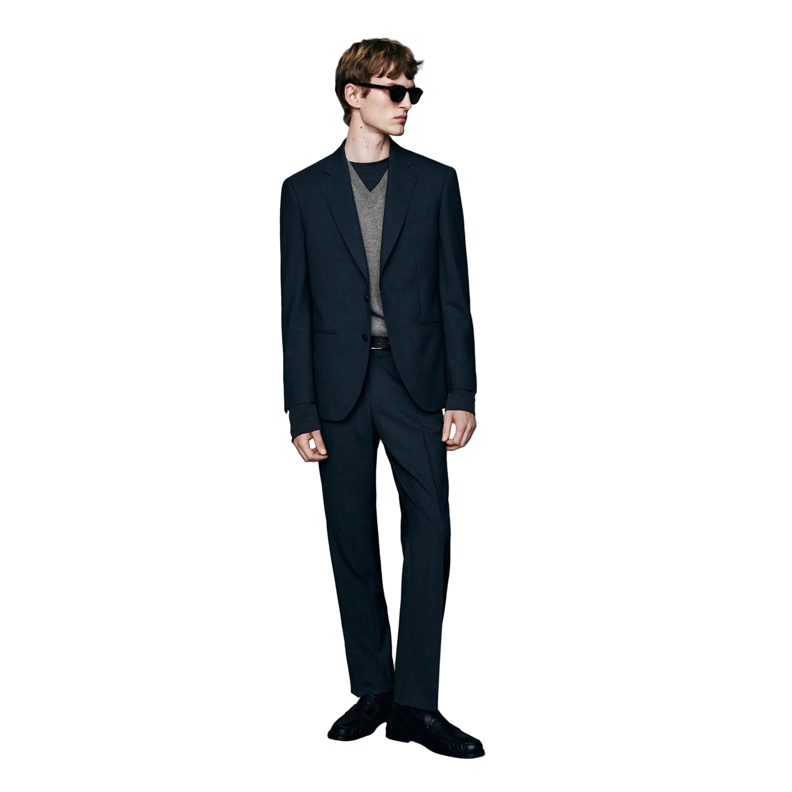 ceehuteey Men's Bussiness two-piece Peak Lapel Solid Multiple Occasions Suit (Blazer+Pants)