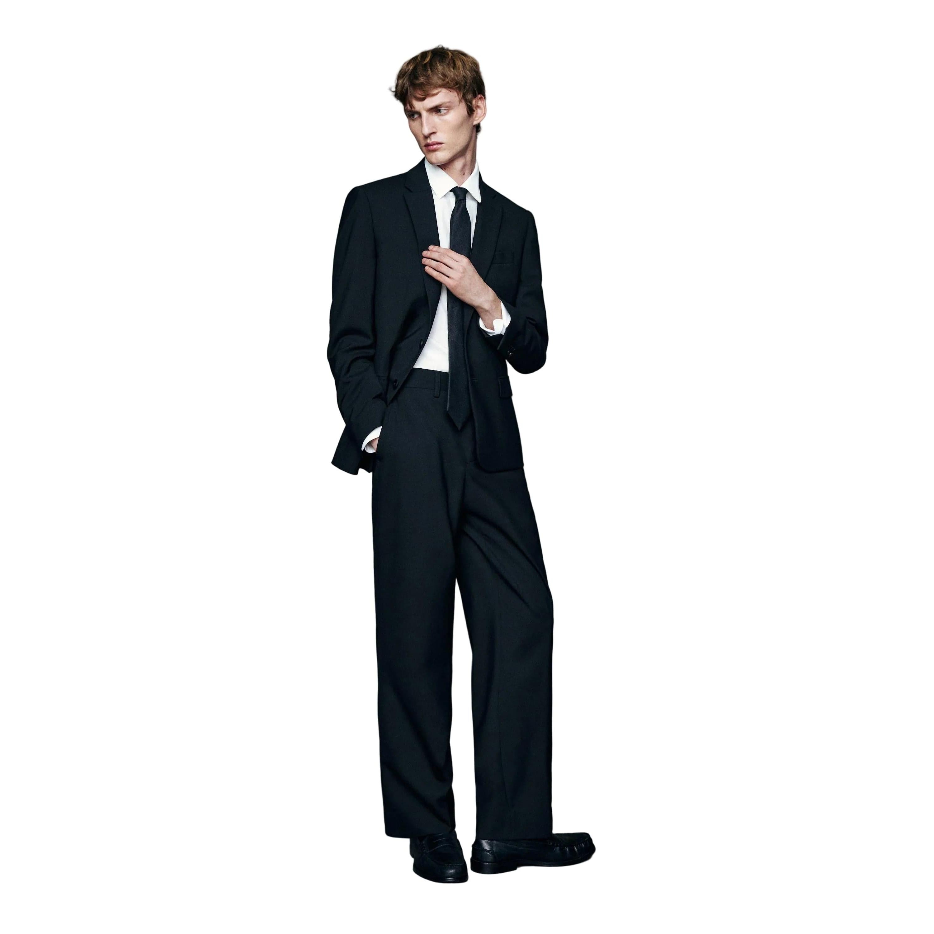 ceehuteey Men's Bussiness two-piece Peak Lapel Solid Multiple Occasions Suit (Blazer+Pants)