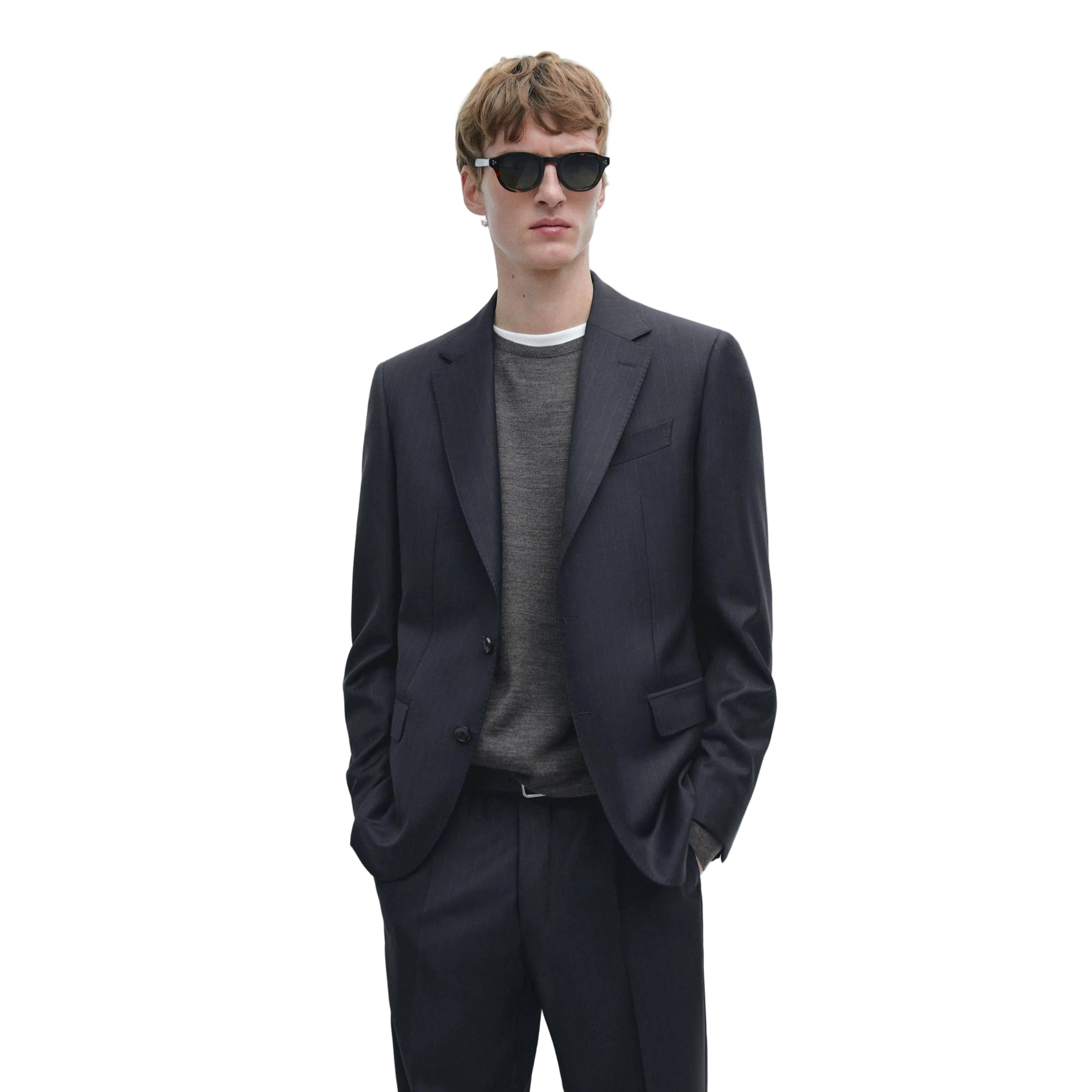 ceehuteey Men's Bussiness two-piece Peak Lapel Solid Multiple Occasions Suit (Blazer+Pants)