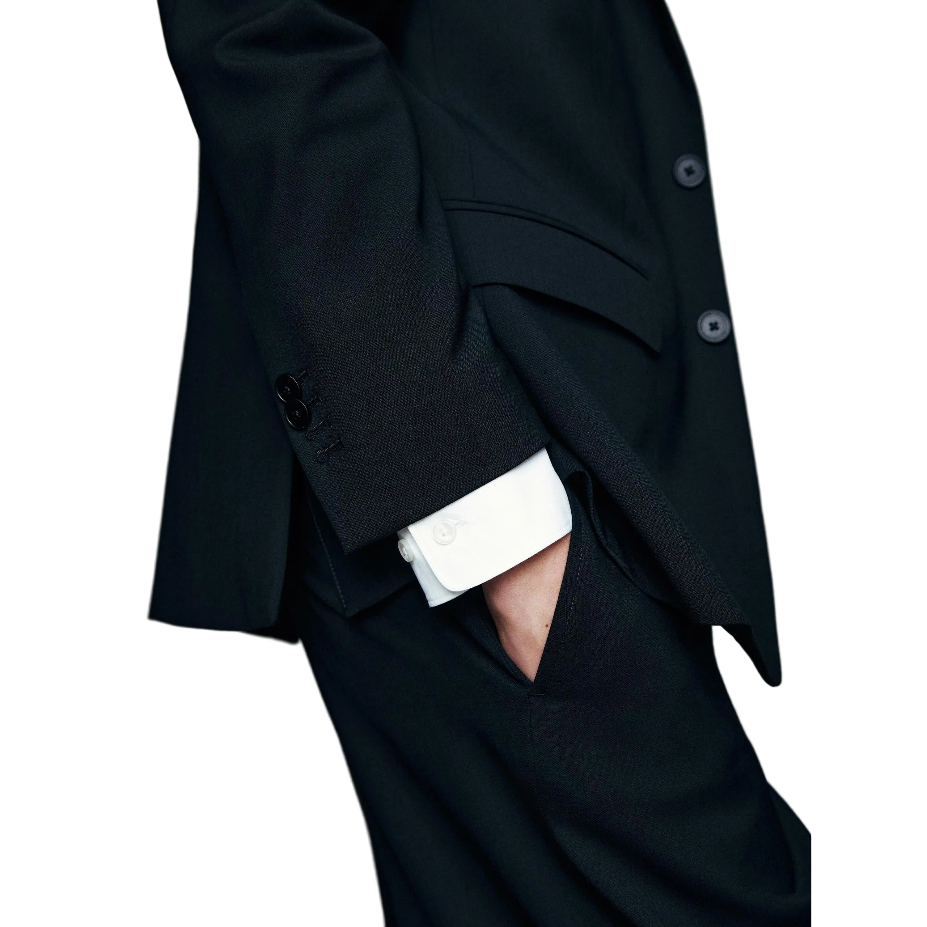 ceehuteey Men's Bussiness two-piece Peak Lapel Solid Multiple Occasions Suit (Blazer+Pants)