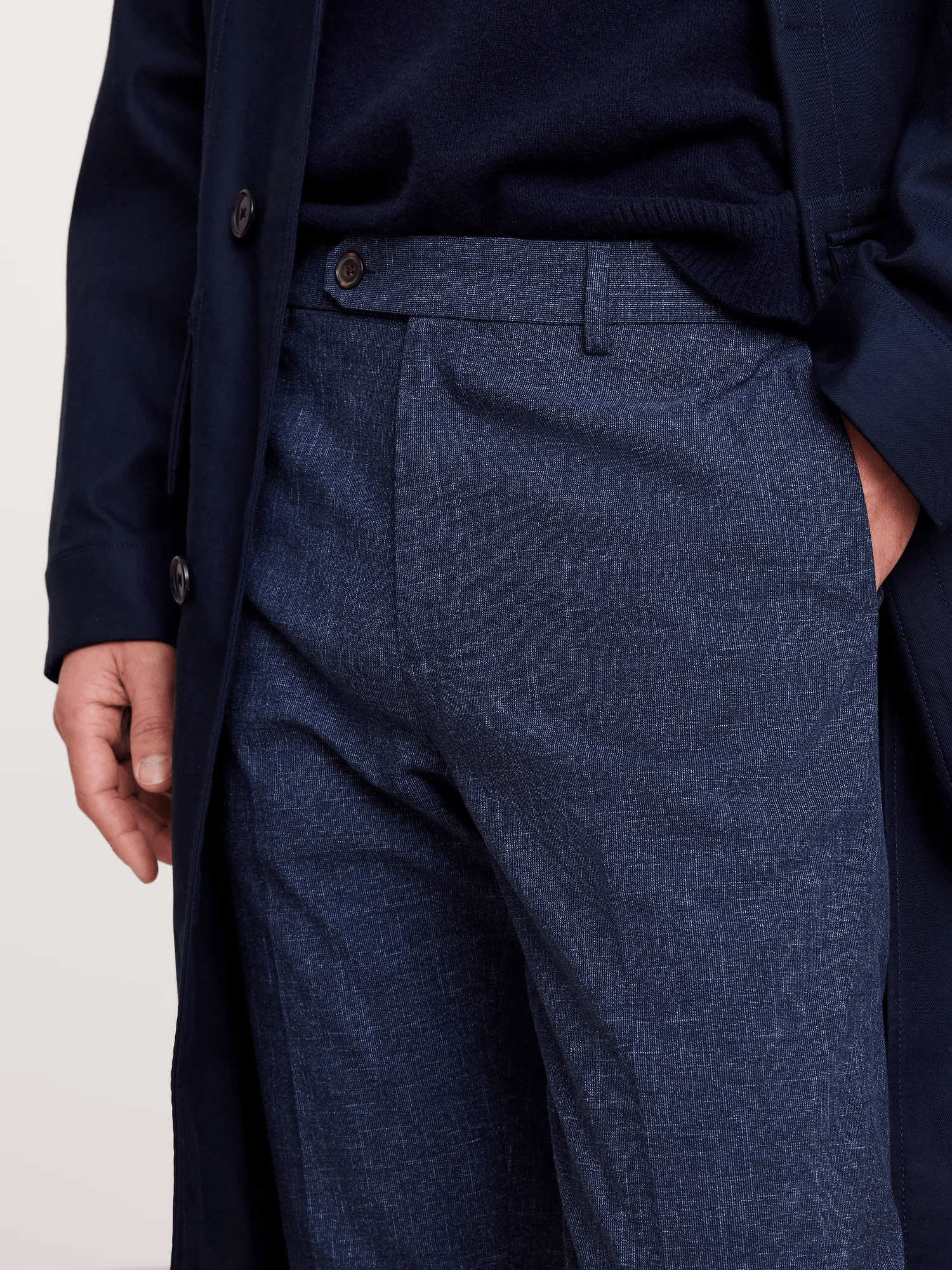 ceehuteey Men's Cotton-Linen stylish Slim Wrinkle-Resistant Dress Pant
