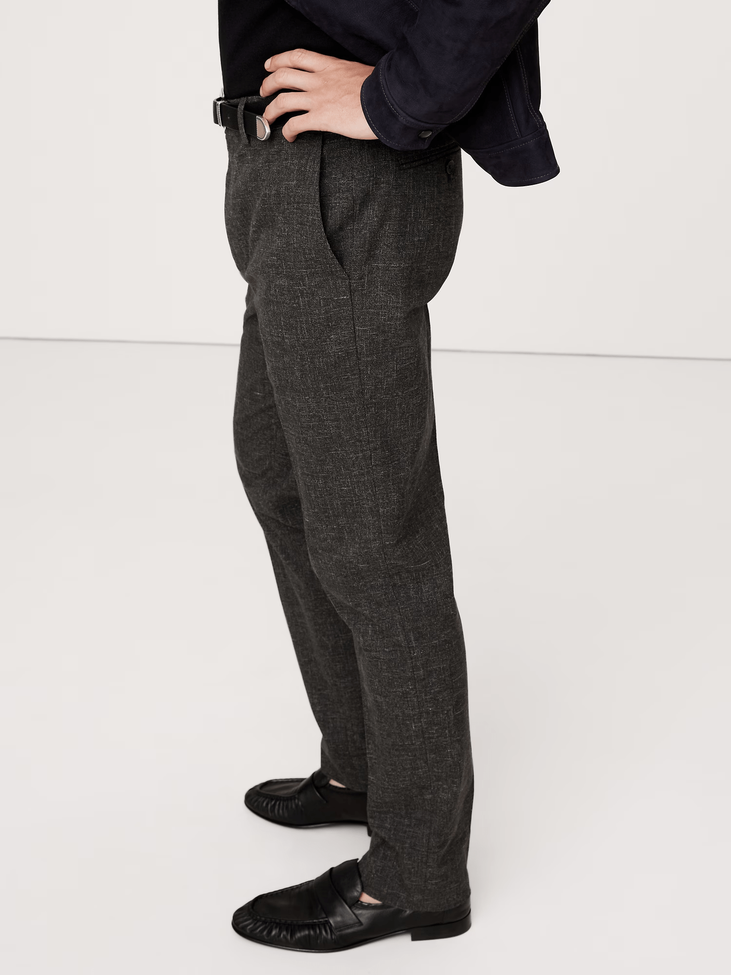 ceehuteey Men's Cotton-Linen stylish Slim Wrinkle-Resistant Dress Pant