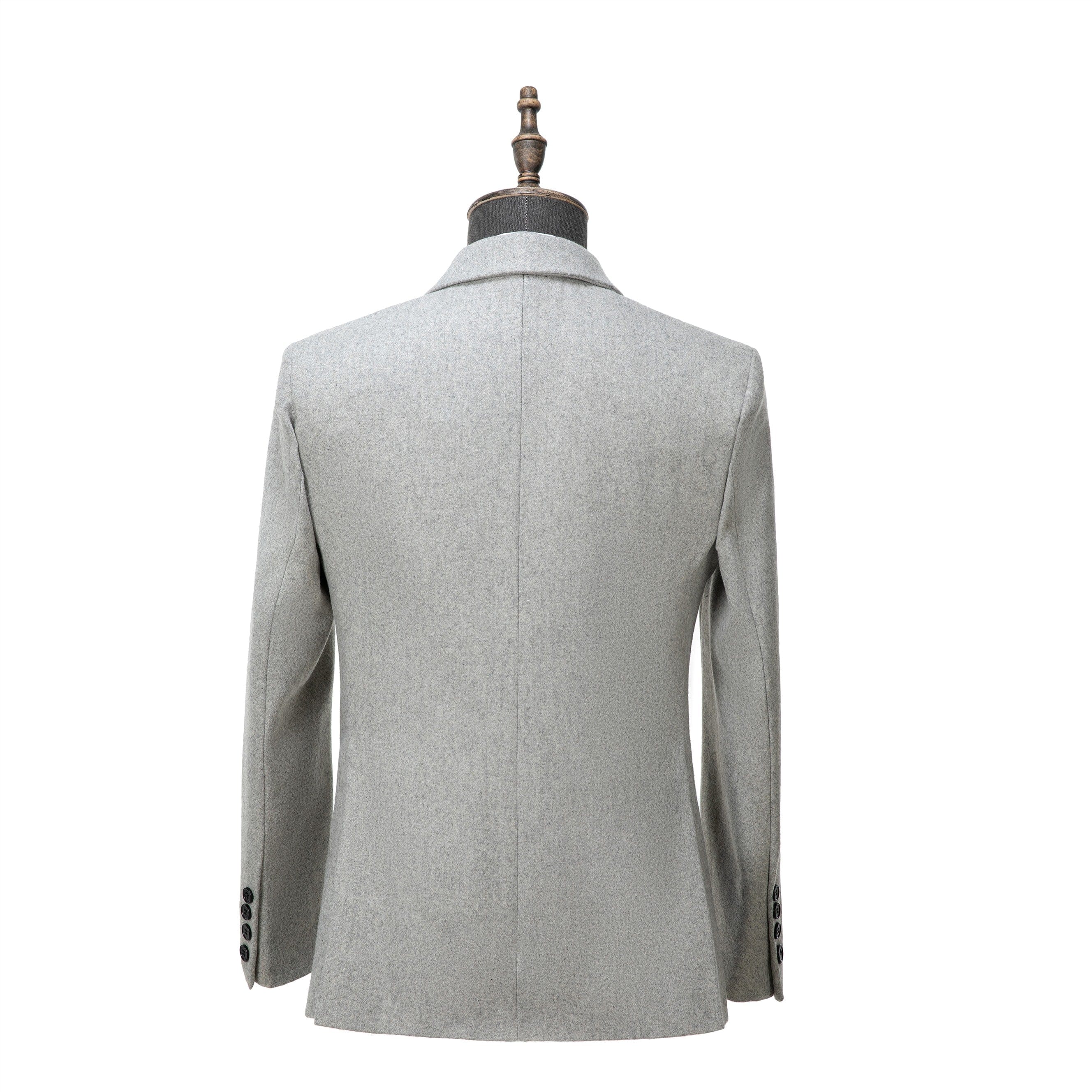 ceehuteey Men's Fashion Formal Business Double Breasted Peak lapel Mens Blazer