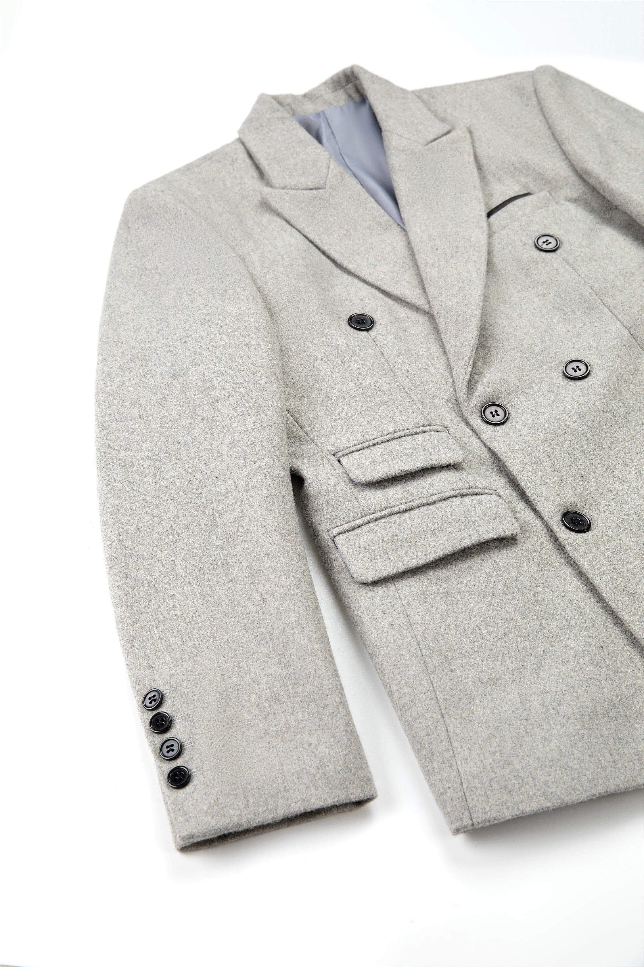 ceehuteey Men's Fashion Formal Business Double Breasted Peak lapel Mens Blazer