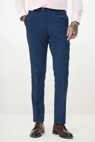 ceehuteey Men's Fashion three-piece Navy Suit in Signature Peak lapel Business Tuxedos(Blazer+vest+Pants) (Copy)