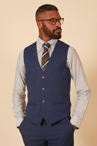 ceehuteey Men's Fashion three-piece Navy Suit in Signature Peak lapel Business Tuxedos(Blazer+vest+Pants) (Copy)
