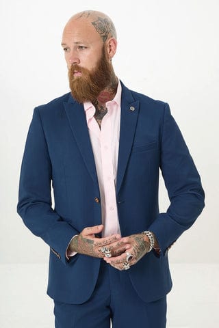 ceehuteey Men's Fashion three-piece Navy Suit in Signature Peak lapel Business Tuxedos(Blazer+vest+Pants) (Copy)