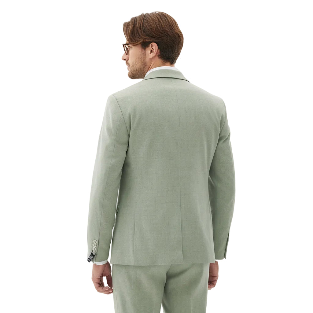 ceehuteey Men's Fashion three-piece Suit in Light Green Signature Notch Lapel Multiple Occasions Tuxedos For Wedding (Blazer+vest+Pants)